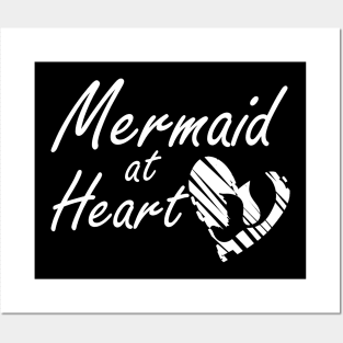 Mermaid at heart Posters and Art